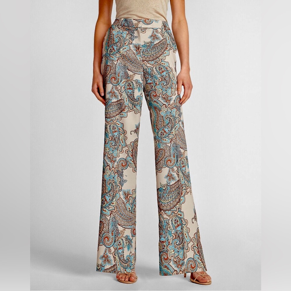 Express High Waisted Paisley Stretch Waistband
Trouser Pant.